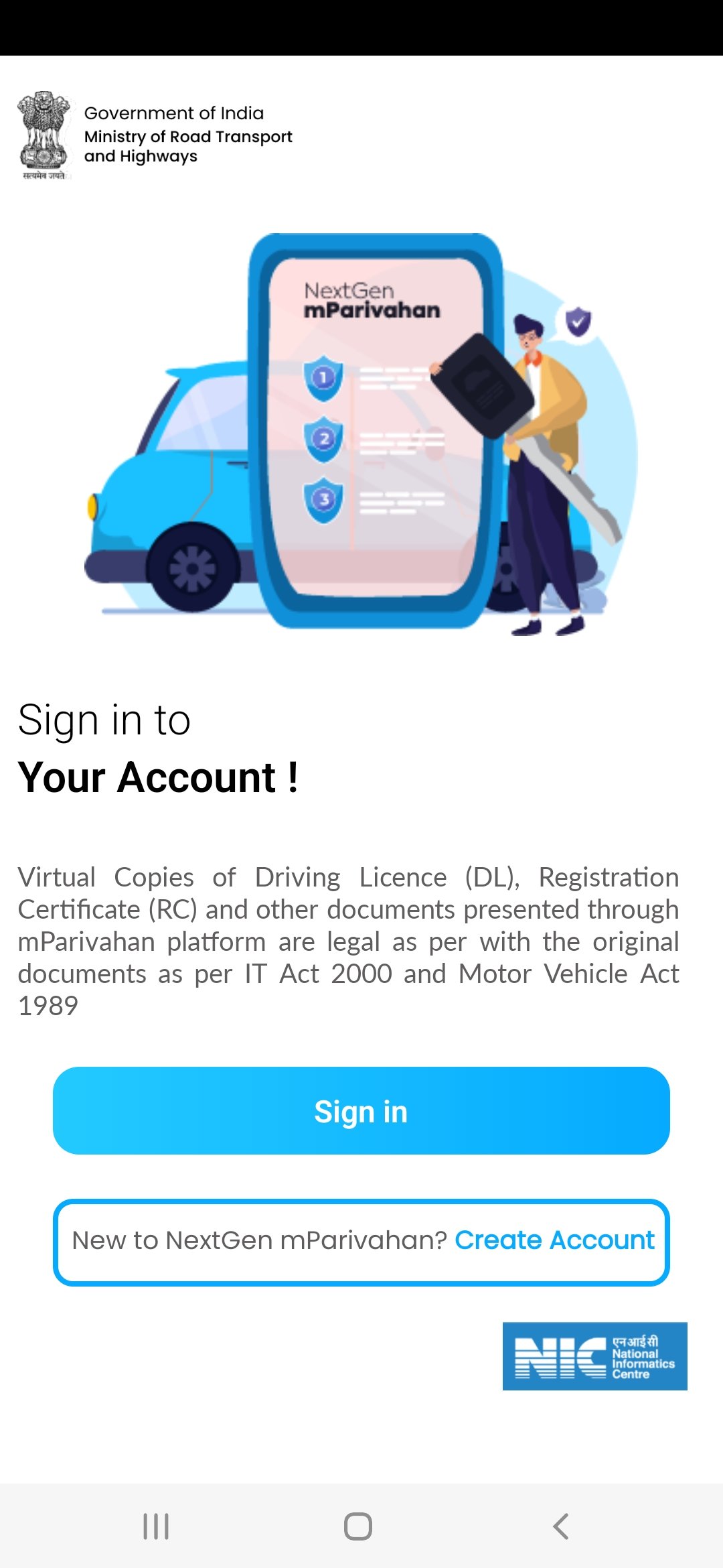 check vehicle insurance details online Nextgen mparivahan app